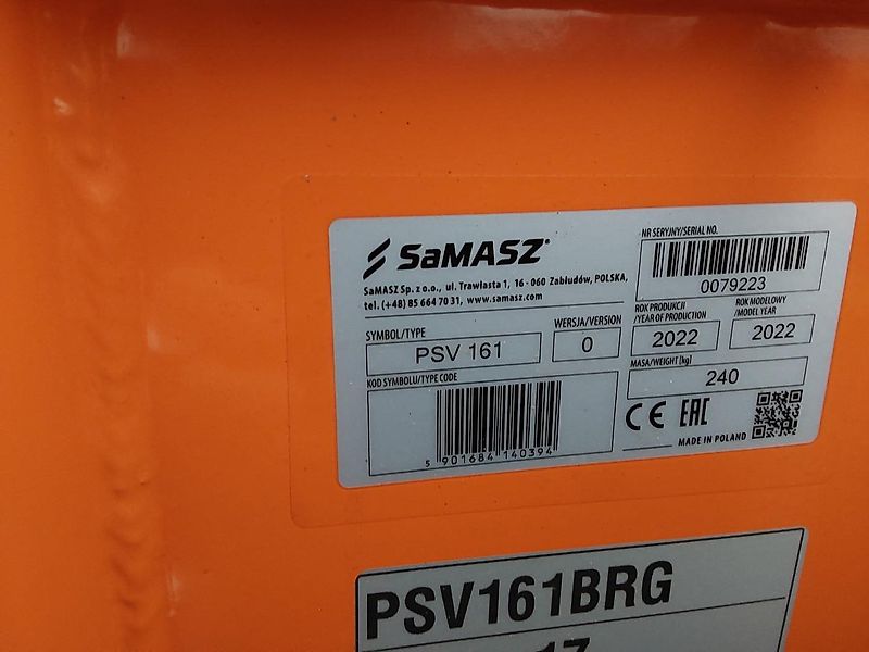 Winterdienstgeräte: SaMASZ PSV 161 für z.B. Weidemann/Schäffer Radlader gebraucht SaMASZ PSV 161 für z.B. Weidemann/Schäffer Radlader